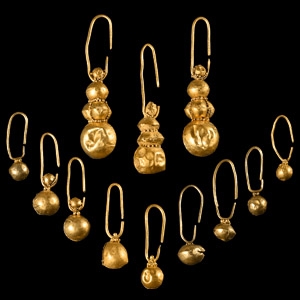 Viking Style Gold Earring Group