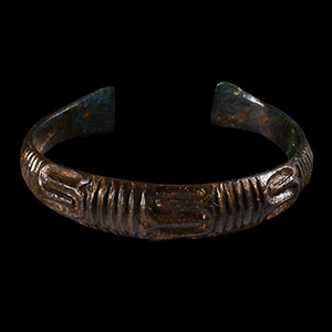 Viking Age Bronze Decorated Bracelet