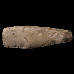 Large Stone Age Danish Neolithic Polished Knapped Flint Axehead