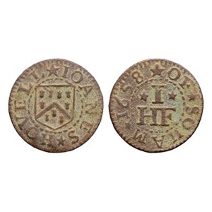 British Tokens - 17th Century - Soham / Ioanes - 1658 - Token Farthing