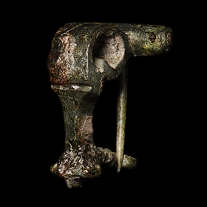 Roman Silvered Bronze Bow Brooch