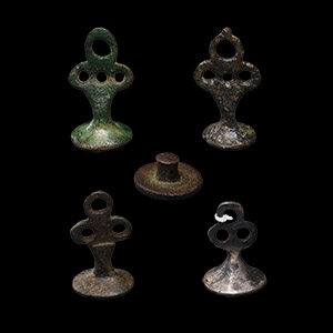 Post Medieval Bronze Seal Matrix Group