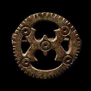 Roman Bronze Plate Brooch