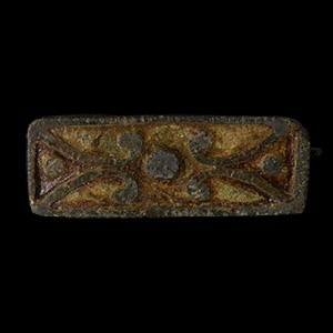Roman Bronze Enamelled Plate Brooch