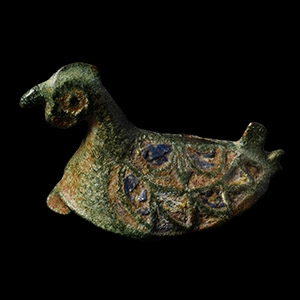 Romano-British Enamelled Bronze Hen Brooch