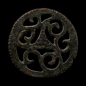 Roman Bronze Openwork Disc Brooch