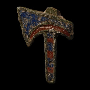Roman Enamelled Bronze Axe Brooch
