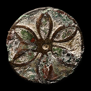 Roman Enamelled Bronze Disc Brooch