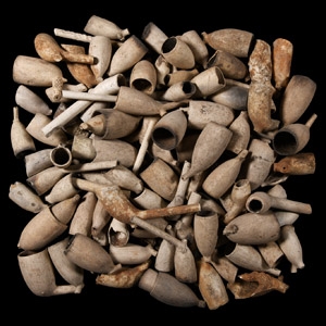 Post Medieval Clay Pipe Bowl Group Including Armorials