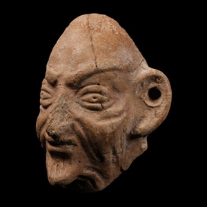 Roman Ceramic Face from a Lamp