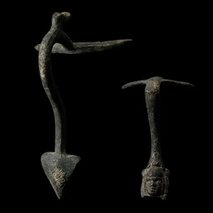 Roman Bronze Tankard Handle Group