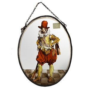 Post Medieval Stained Glass Window Pane