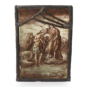 Post Medieval Stained Glass Window Pane