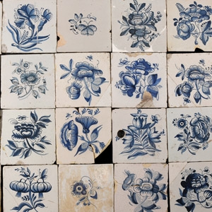 Post Medieval Dutch Glazed Ceramic Tile Group