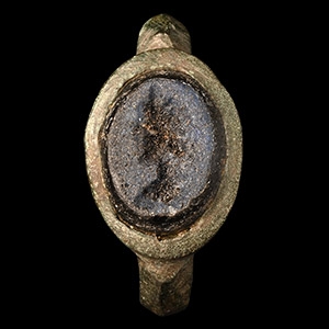 Roman Bronze Ring with Sol Invictus