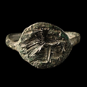 Hellenistic Bronze Ring with Horse Motif