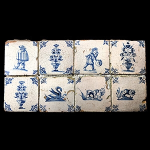Post Medieval Dutch Glazed Ceramic Tiles