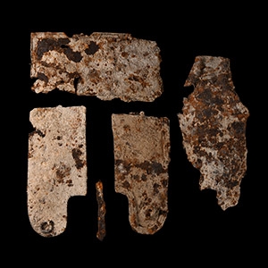 Medieval Iron Cheek Guards and Chamfron Group