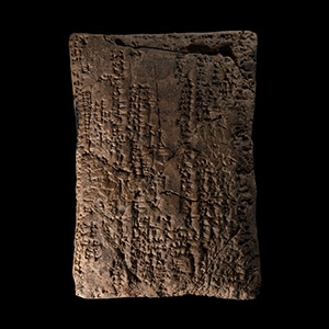 Large Old Babylonian Clay Cuneiform Tablet Containing Lexical Text
