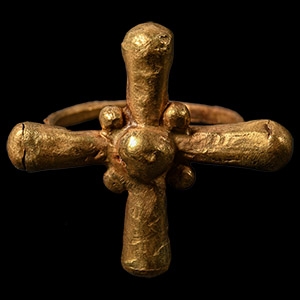 Byzantine Gold Ring with Cross