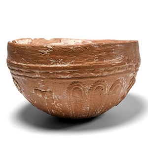 Graeco-Roman Megarian Terracotta Cup with Nymphs