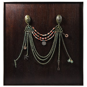 Viking Bronze Tortoise Brooch Necklace Set with Pendants