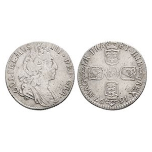 English Milled Coins - William III - 1697 - Sixpence