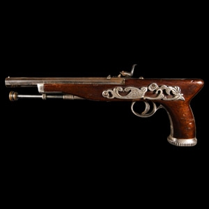 Saw-Butted Percussion Pistol