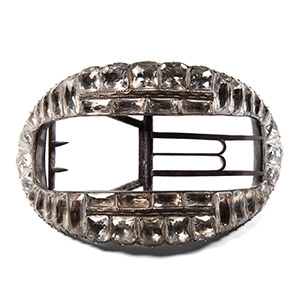 Georgian Jewelled White Metal Shoe Buckle