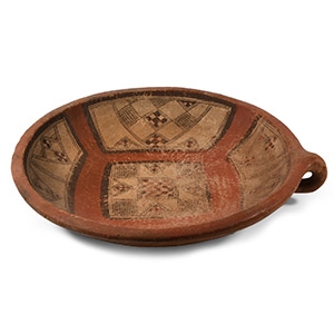Pre-Columbian Mayan Polychrome Pottery Dish
