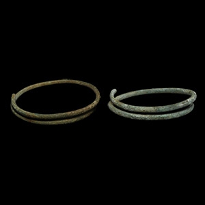 Bronze Age Large Bronze Bracelet Pair