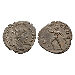 Ancient Roman Imperial Coins - Postumus - Jupiter AR Antoninianus