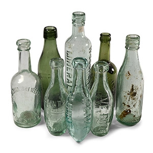 Post Medieval Mixed Glass Drinks Bottles Group