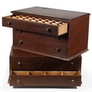 Cabinets - Wooden Collectors Cabinet Pair