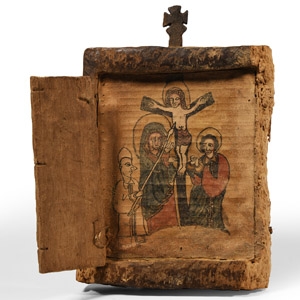 Ethiopian Wooden Bifacial Icon