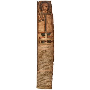 Ethiopian Magic Scroll with Archangel Michael