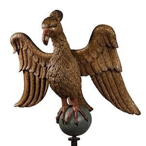 Large Late Medieval Wooden Spread Eagle Lectern Figure