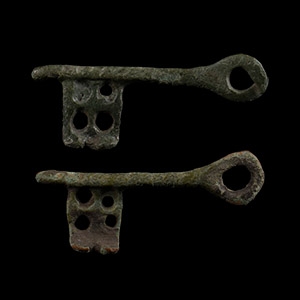 Medieval Bronze Key Pair