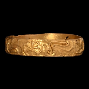 Post Medieval Gold Let Vertue Rule Affection Decorated Posy Ring