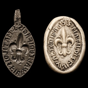 Medieval Thames Pewter MATILDIS FIL WALTER GRAFAGIS Seal Matrix