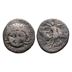 Ancient Roman Republican Coins - L Plautius Plancus - Medusa AR Denarius