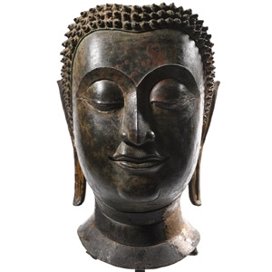 Thai Bronze Buddha Head