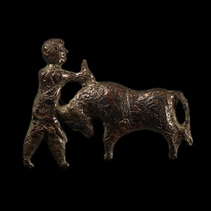 Romano-British Bronze Sacrificed Bull Brooch