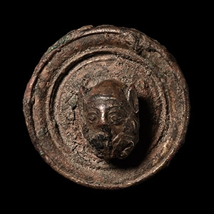 Romano-British Bronze Grotesque Head Mount