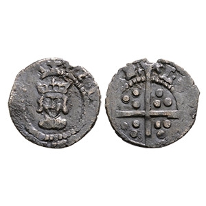 English Tudor Coins - Henry VII - London - Long Cross Halfpenny