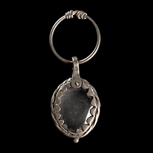 Viking Age Silver Pendant with Crystal Magnifier