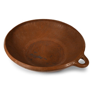 Large Western Asiatic Terracotta Bowl with Loop Handle