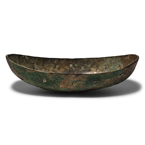 Sassanian Highly-Tinned Boat-Shaped Vessel