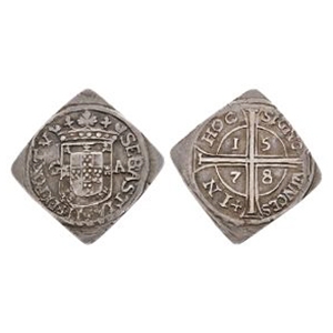 World Coin Weights - Portugal - Sebastiao I - 1578 - 1/2 Cruzado AR Coin Weight