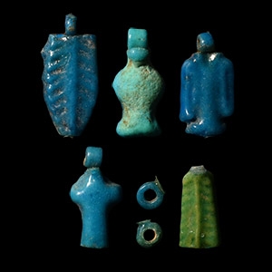Egyptian Faience Amulet Group